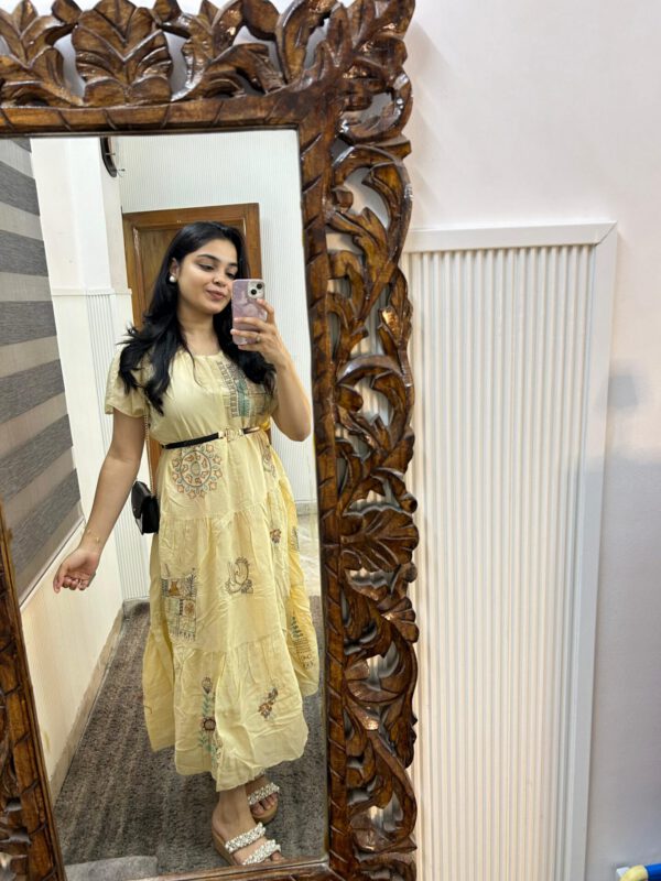 Embroidered loose fit dress (no belt) - Image 2