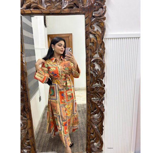 colorful shirt dress