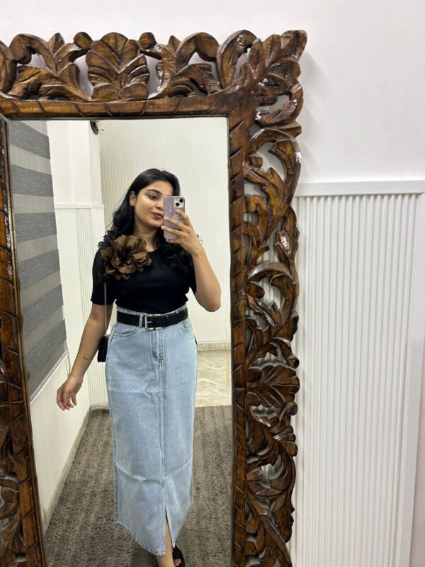Ice blue denim skirt (without belt)