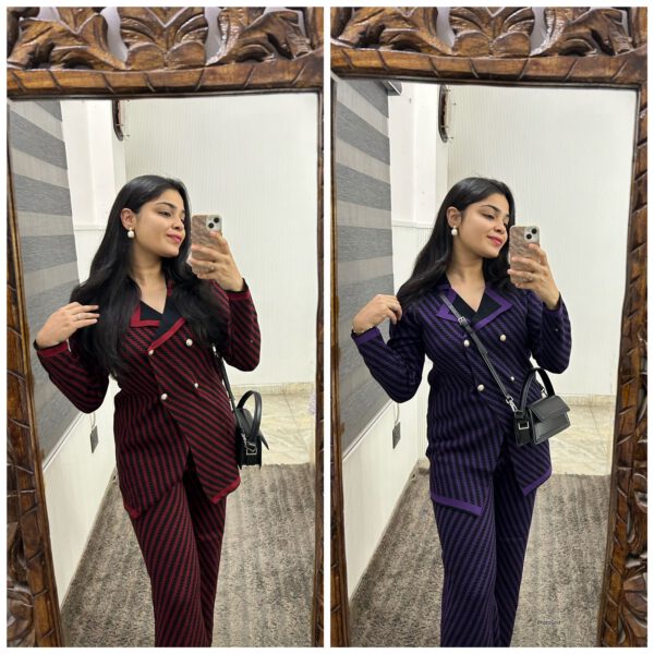 Saya double buttoned winter coord