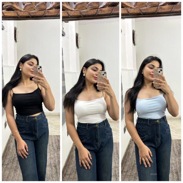 Ribbed padded cami tops - Image 5