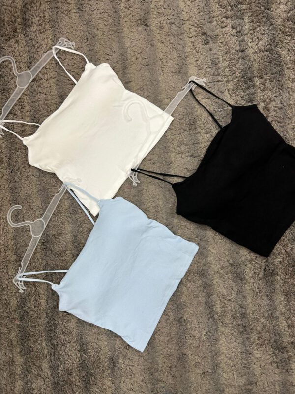 Ribbed padded cami tops