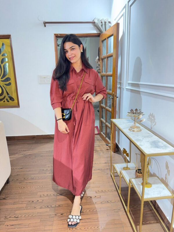 Linen imported dress - Image 5