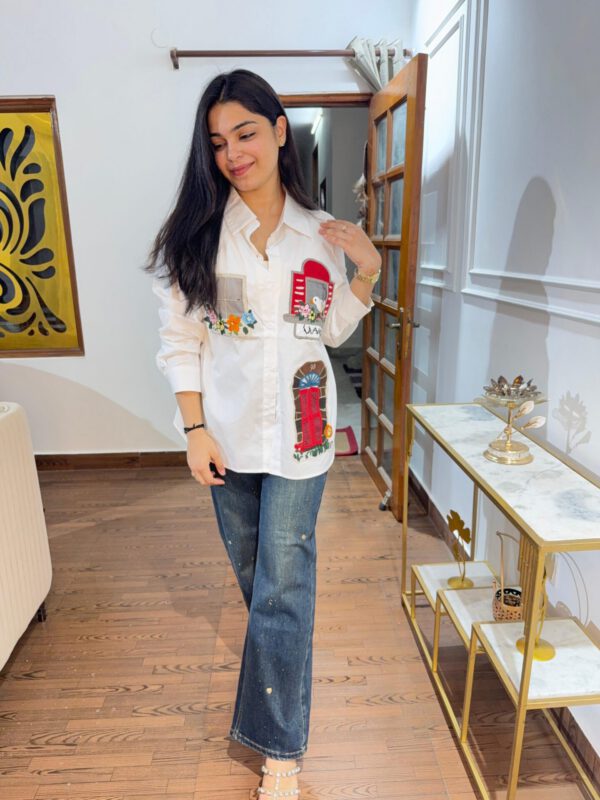 Khidhki patch work shirt - Image 4
