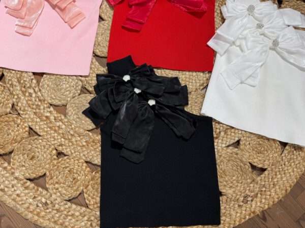 One shoulder embellished ribbed top - Image 5