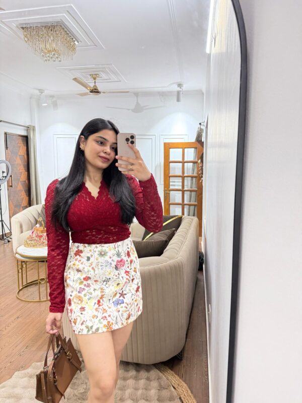 Printed skirt with skorts - Image 2