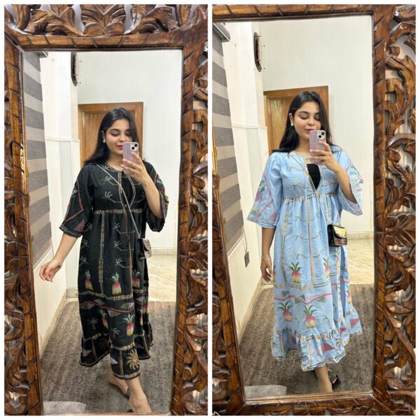 Pineapple embroidered dress - Image 2