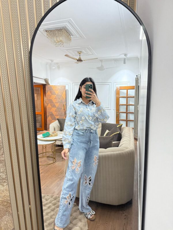 Butterfly cutout jeans - Image 3