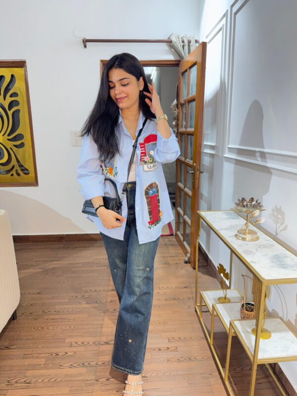 Khidhki patch work shirt - Image 7