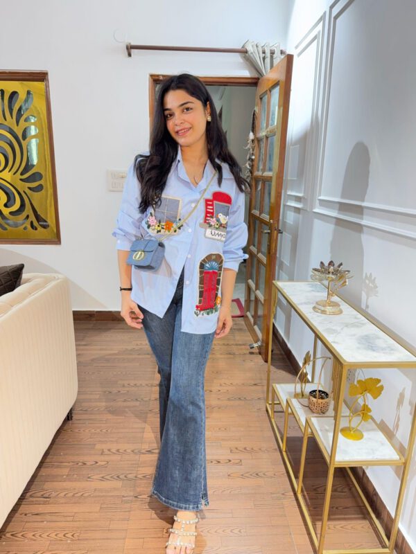 Khidhki patch work shirt - Image 2