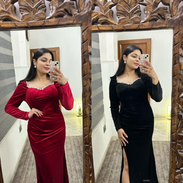 Dazzle velvet ruched dress - Image 2