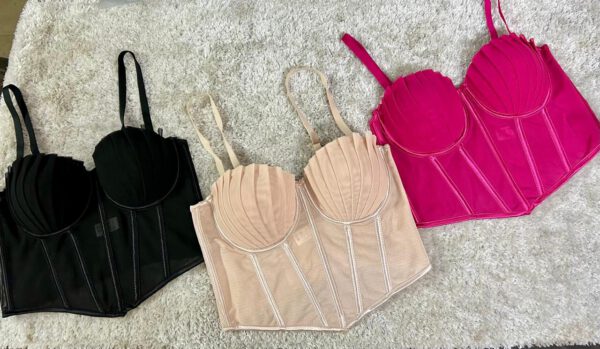 Basic ruffled bustier