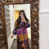 Colorful maxi button down dress - Image 2