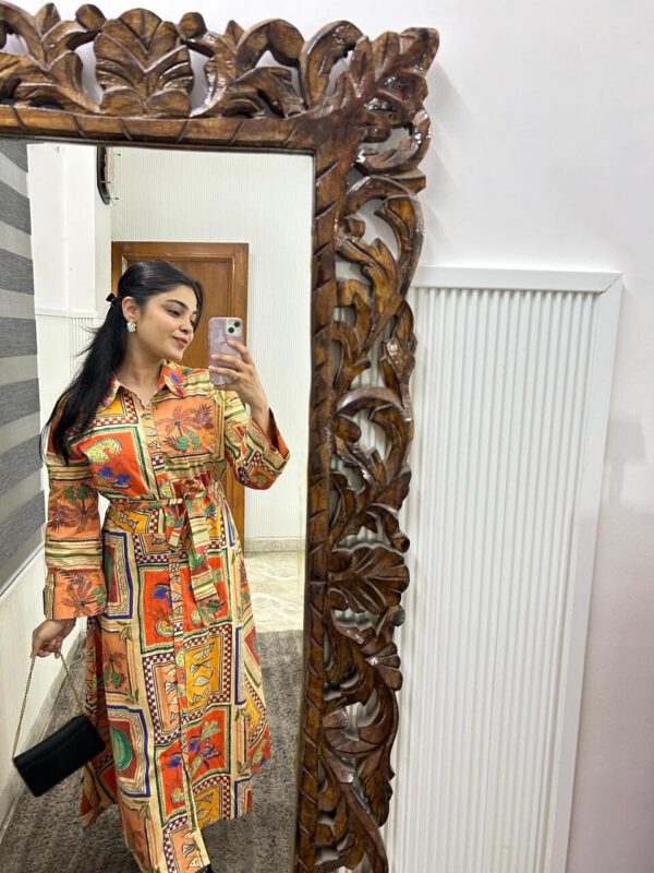 Printed shirt dress - Image 2