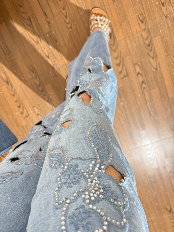 Flower cutout denim - Image 4