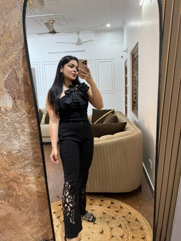 Cutwork highwaisted jeans