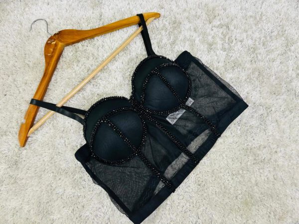 Embellished boned corset bustier - Image 2