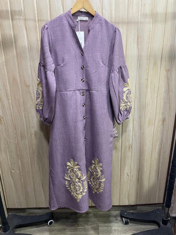 Embroidered button down dress - Image 6