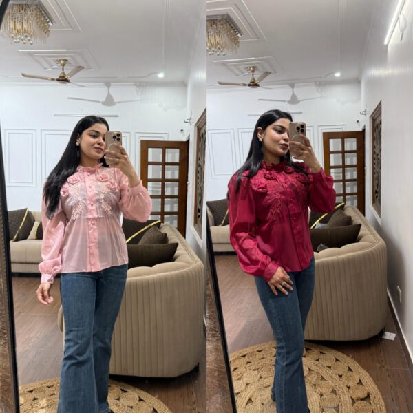Amavi rose embellished shirt