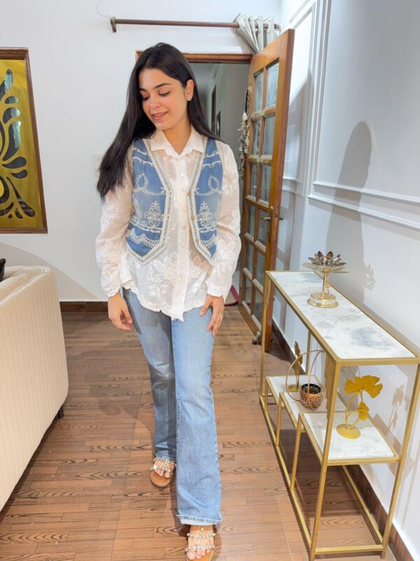 Ira 2-piece embroidered shirt