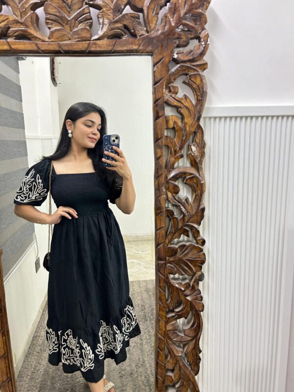 sayra embroidered smocked dress - Image 2