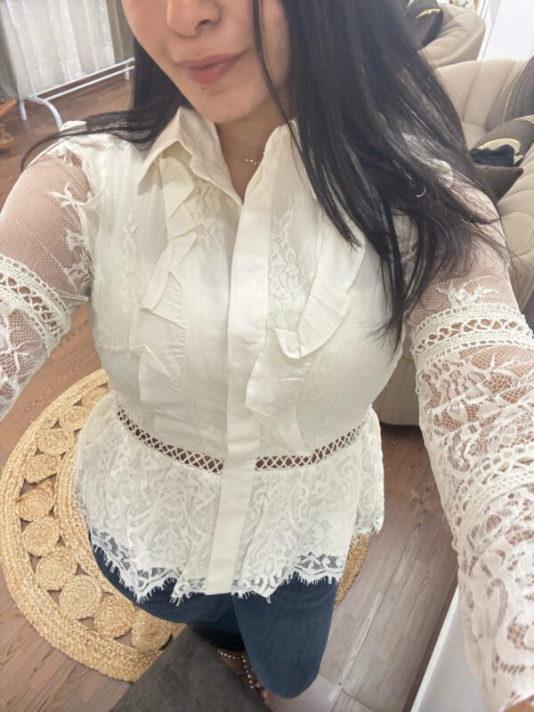 Lace button down top - Image 5