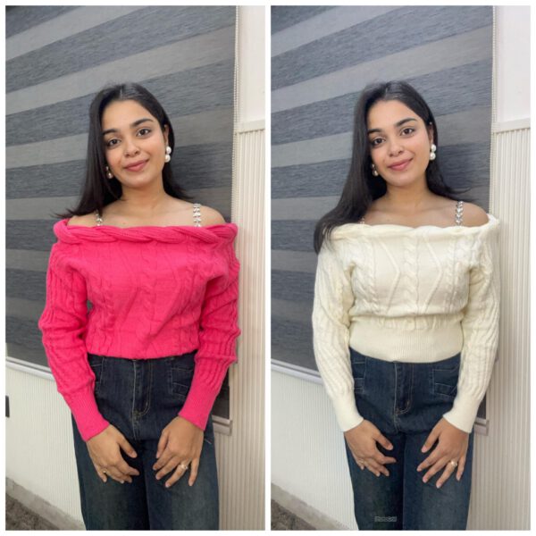 Gera knitting embellished top