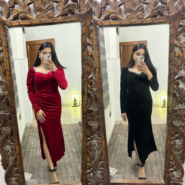 Dazzle velvet ruched dress