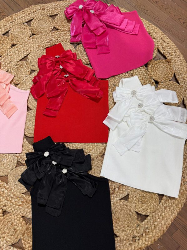 One shoulder embellished ribbed top - Image 6