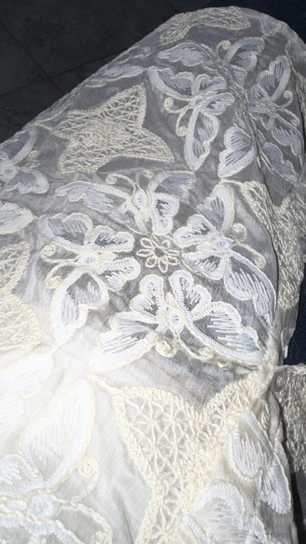 Crochet and embroidered shirt - Image 7