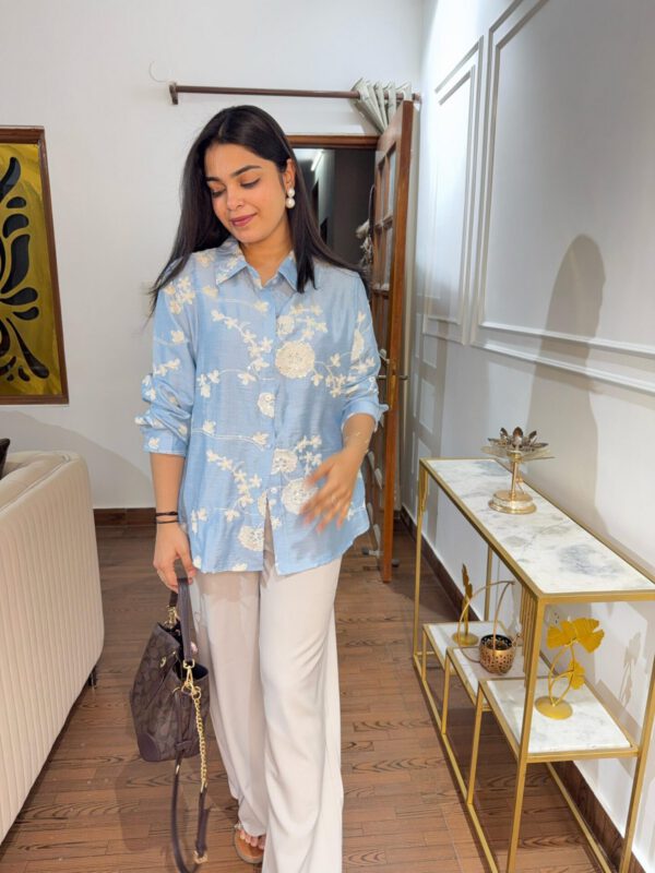 Embroidered sequin shirt - Image 3