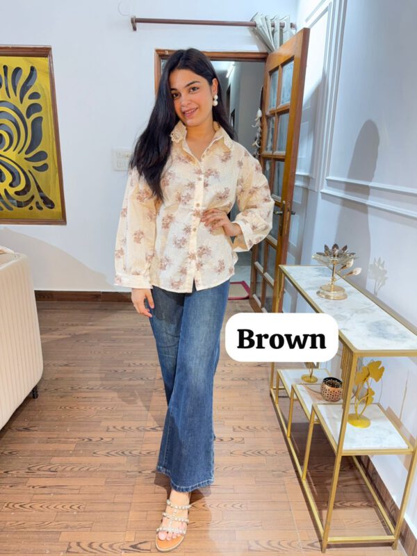 Embroidered crochet shirt - Image 5
