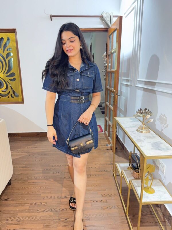 Denim short dress - Image 3