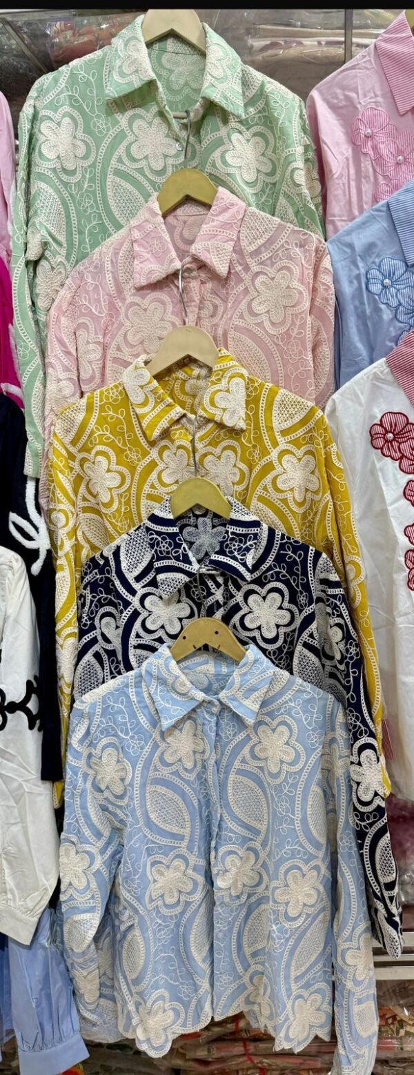 Sana heavy embroidered shirt - Image 5