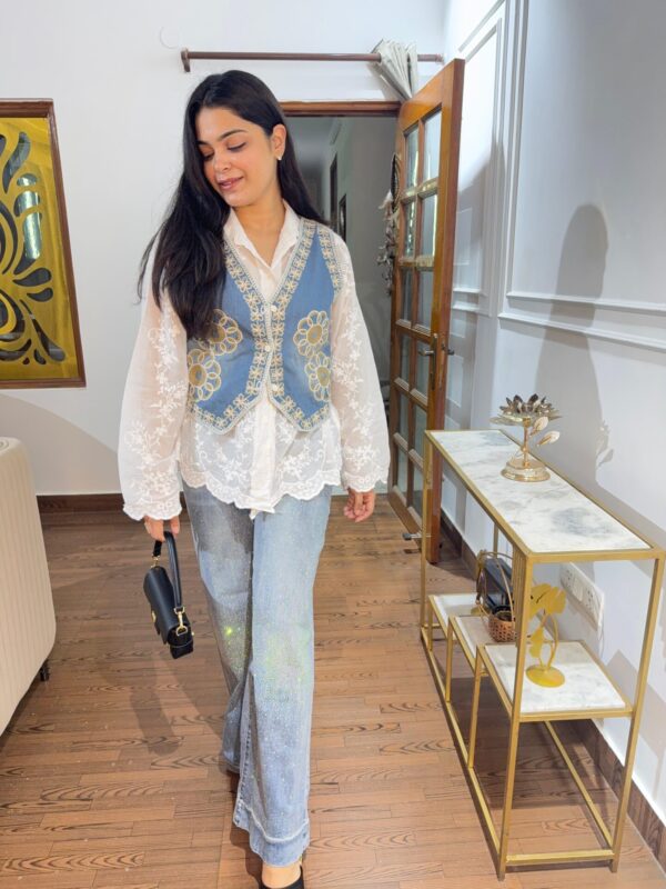 Denim 2-piece shirt - Image 7