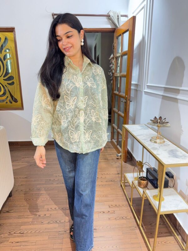Embellished and embroidered shirt - Image 3