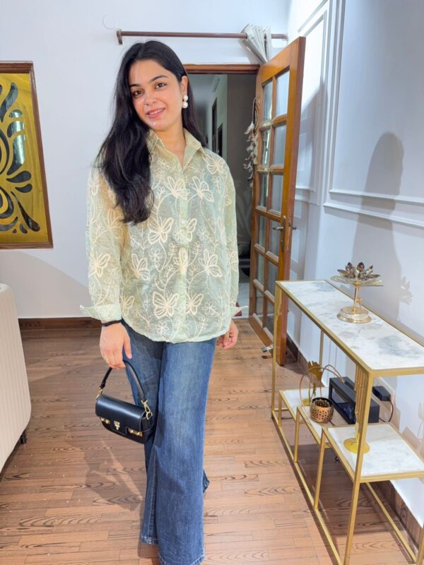 Embellished and embroidered shirt - Image 4