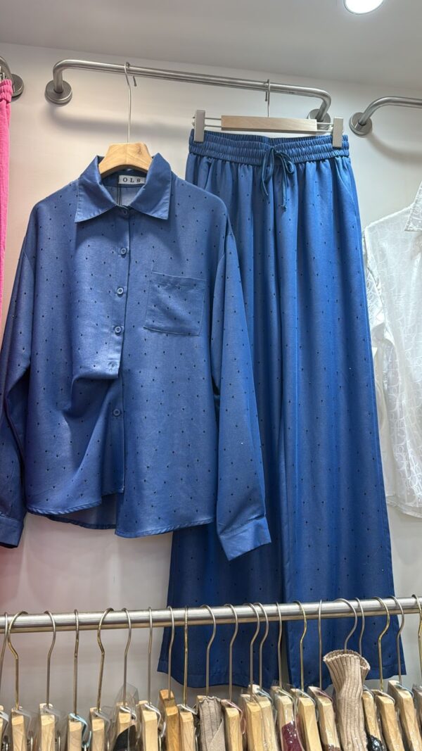 Embellished cotton denim set - Image 5