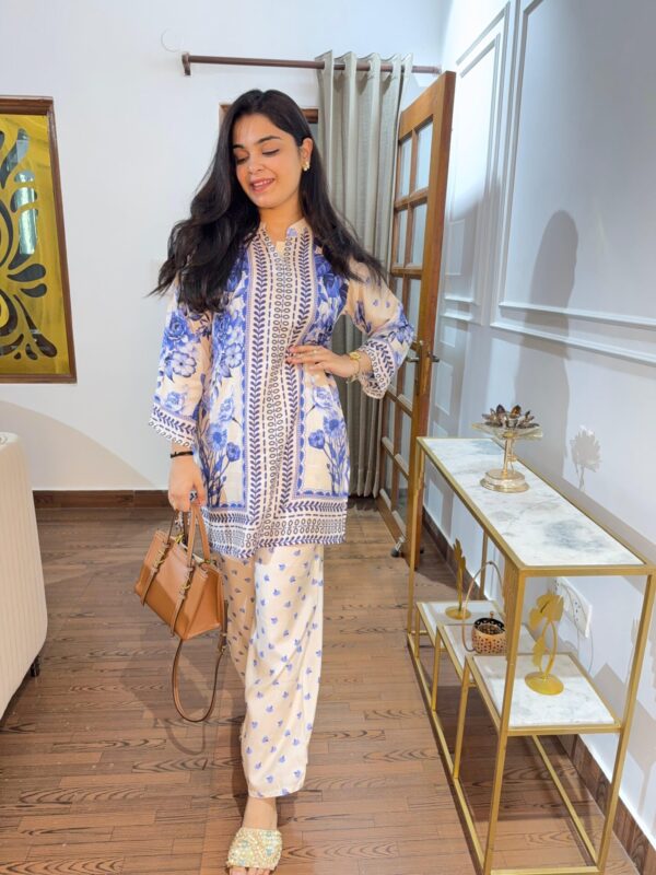 Printed muslin coord set - Image 2