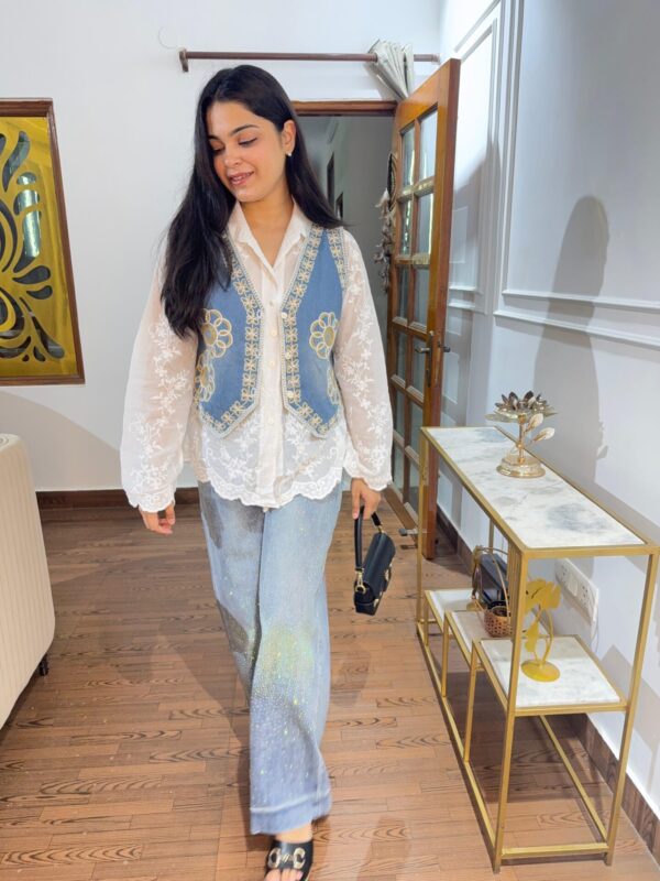Denim 2-piece shirt - Image 6