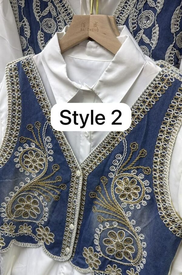 Denim 2-piece shirt - Image 9