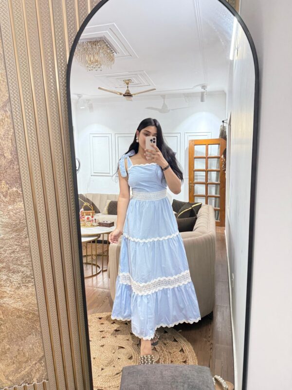 Lia cotton lace tie-on dress - Image 4