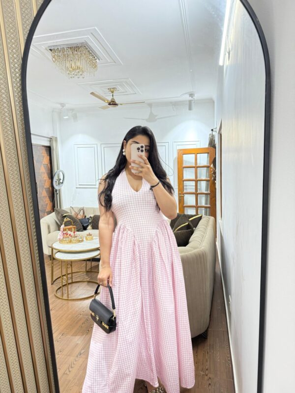 Ghingham halter neck dress - Image 3