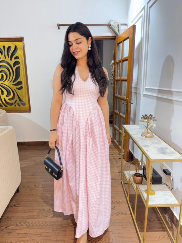 Ghingham halter neck dress - Image 5