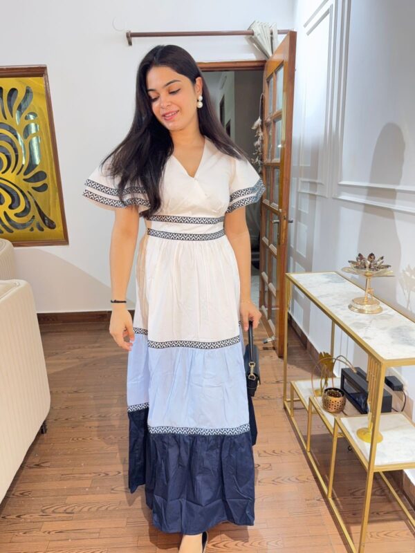 Pastel colourblock dress - Image 2