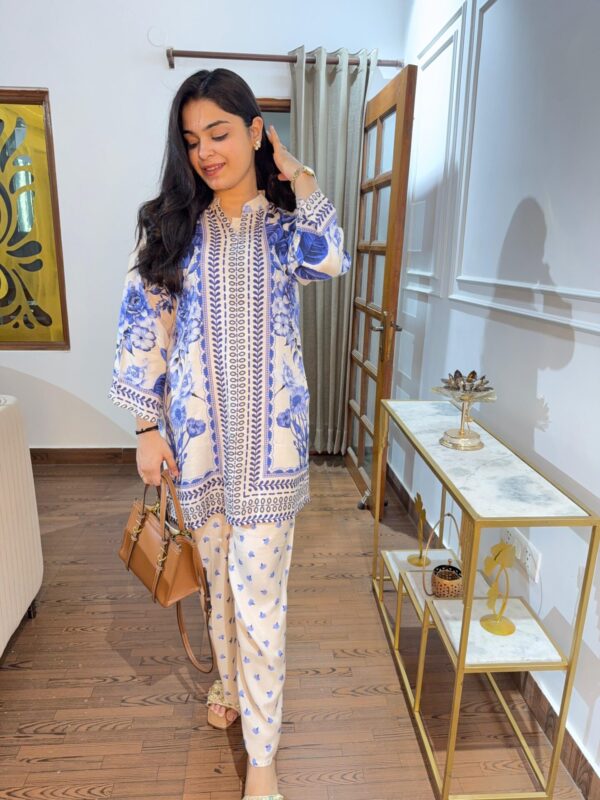 Printed muslin coord set - Image 3