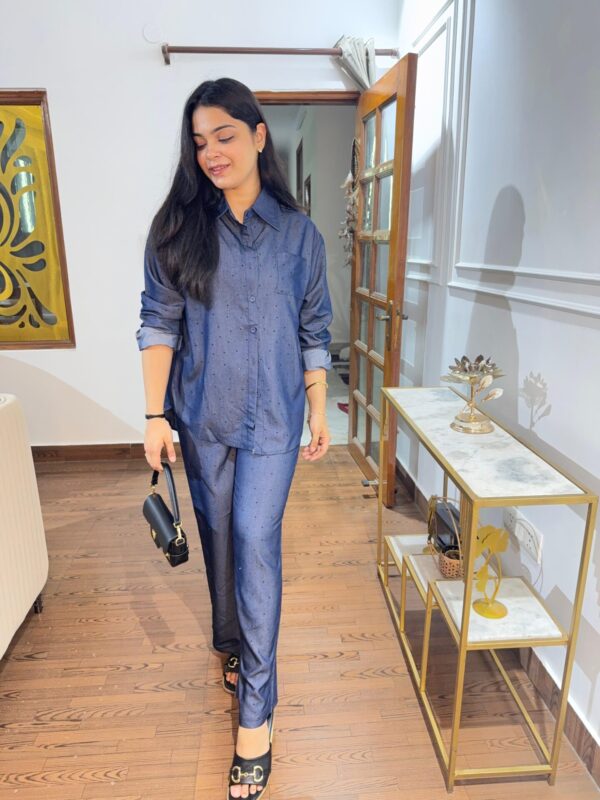 Embellished cotton denim set - Image 7