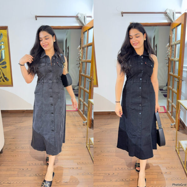 Halter denim dress - Image 3