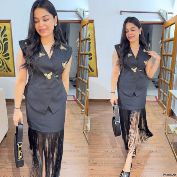 Butterfly tassel skirt set - Image 2