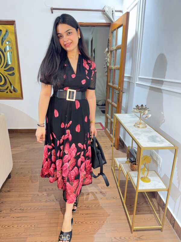 Leaf power net dress